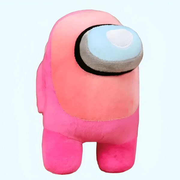 peluche-among-us-rose-saumon-l-imposteur-1a-4 Peluche rose du jeu vidéo Among Us.