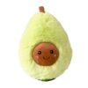 peluche-avocat-poilu-jouet-peluche-avocat-adorable-6a-2 Un coussin en forme d'avocat souriant avec des joues roses.
