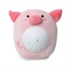 peluche-cochon-projecteur-etoiles-musique-bebe-sommeil-5a Une veilleuse en forme de cochon rose avec une projection d'étoiles et de la lune.