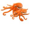 peluche-geante-pieuvre-orange-jouet-doux-enfant-et-adulte-3a-1 Deux poulpes en peluche orange sur un fond blanc.