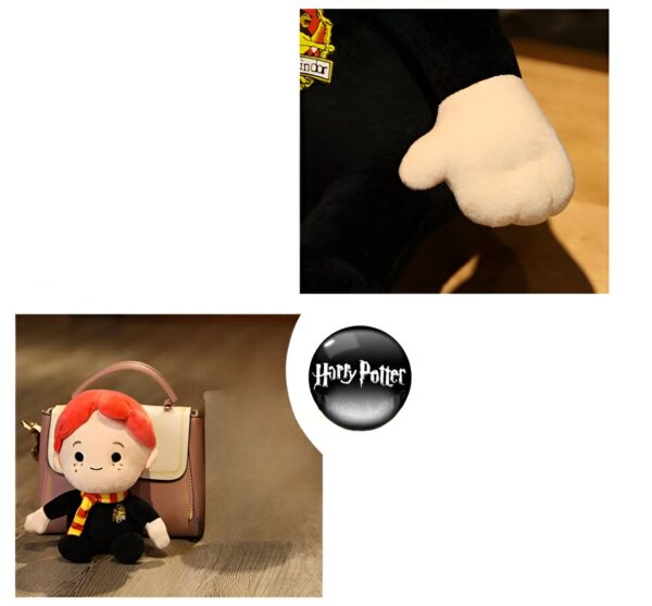 Une peluche de Ron Weasley avec un sac à main Harry Potter.