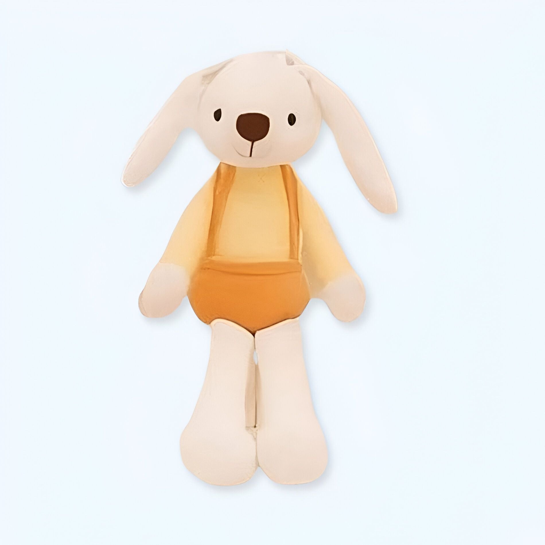 Conejo de peluche suave con traje amarillo - Regalo para niños