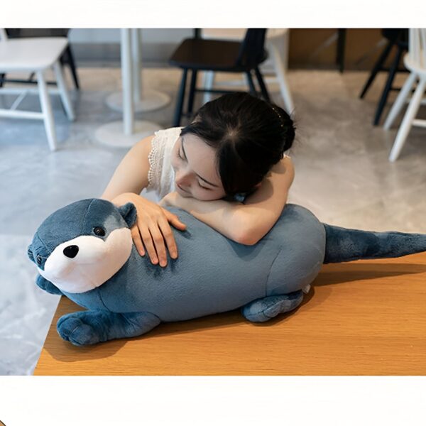 Peluche Loutre Bleue - Jouet en Peluche Doux et Mignon pour Enfants
