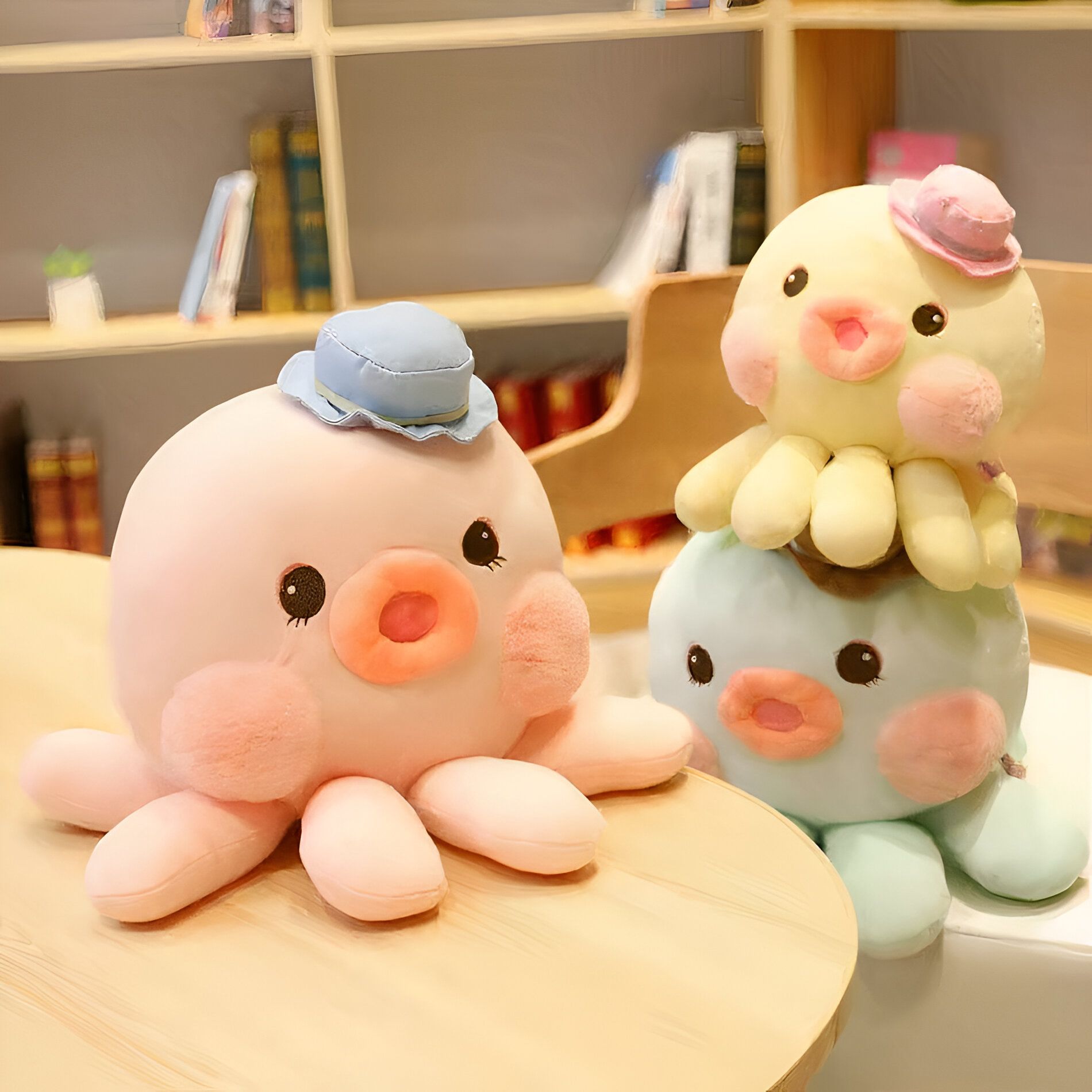 Morbido e adorabile peluche a forma di polpo in stile Kawaii