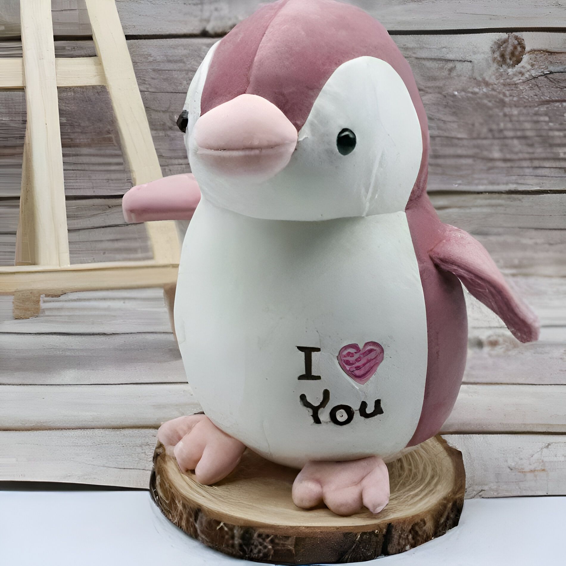 Pinguino di peluche "Ti amo" → Dolce regalo