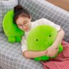 Peluche Poulpe Verte Géante - Coussin Doux Confortable