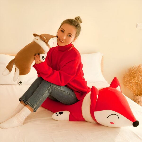 Peluche Renard Rouge Style Kawaii - Compagnon Câlin Doux