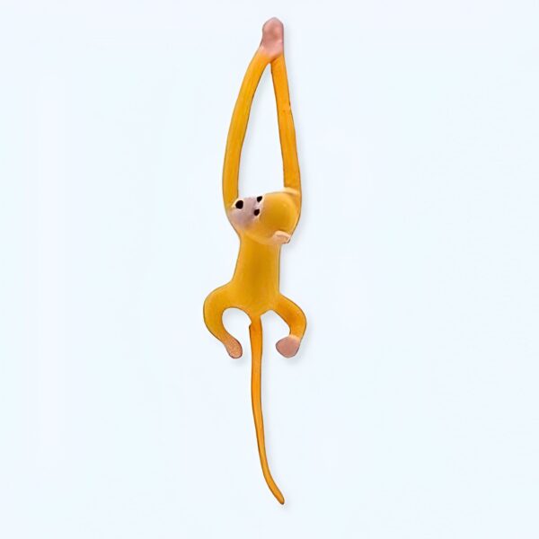 Peluche Singe Kawaii Jaune à Longue Queue - Jouet Doux pour Enfant